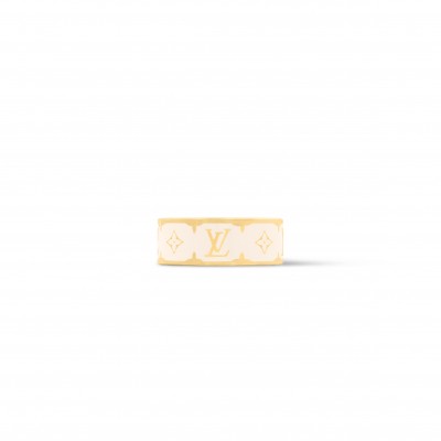 LOUIS VUITTON NANOGRAM ENAMEL RING M1565M
